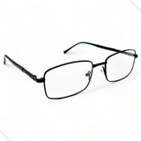Armação Óculos Grau Clássico Retângular Metal Leve Masculino Cor Preto Tamanho Para Lente Multifocal E Simples