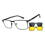 Armação Óculos Grau Premium Clip On Solar Original