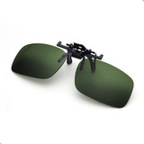 Armação Oculos Sol Clip On Dirigir Pescar Praia Protege Uv Cor Verde Escuro G 15 Cor Da Armação Preto