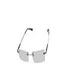 Armação Óculos Titanium Metal Sem Aro Com Lentes Sem Grau Jc-9526 -Preto-