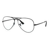 Armação Para Grau Original Ray Ban Aviador Rb6489 58mm Preto