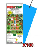Armadilha Adesiva Pestrap Azul Insetos Alados 25x10 100 Un