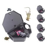 Armadilha Para Rato Ratoeira Porta Isca Raticida Ratox 5 Pçs