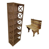 Armário 150cm Arabesco Banco Praça Provençal Mdf