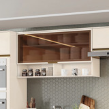 Armário Aéreo 1 Porta Basculante Com Vidro 120cm Connect