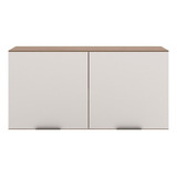Armário Aéreo 120cm Para Cozinha Carvalho Oak Off White Etna