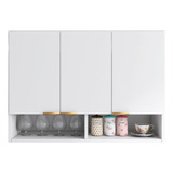 Armário Aéreo 3 Portas Clean E Organizacional