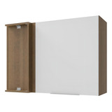 Armário Aéreo De Canto Madesa Stella 1 Porta Rustic branco