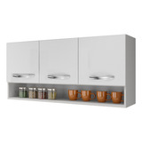 Armário Aéreo De Cozinha Área Serviço 3 p Plus Arte Moveis