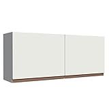 Armário Aéreo Madesa Reims 120 X 50 Cm 2 Portas Branco