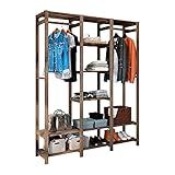ARMÁRIO ARARA CLOSET PARA ROUPAS EM MADEIRA COM CABIDEIRO