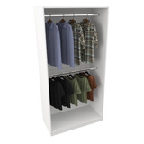 Armário Arara Dupla M48 100 mdf Closet Cabideiro Loja