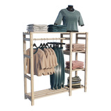 Armario Arara Roupa Mini Balcão Organizadora Com Cabideiro