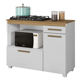 Armário Balcão Cooktop 5 Bocas Cozinha Multiuso Microondas