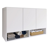 Armário Com 3 Portas Simples De Cozinha Branco Copa