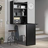 Armário Com Mesa Dobrável De Parede Multimóveis Preto