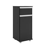 Armário Compacto Com 2 Portas- Preto- Design Moderno