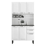 Armario De Aço Para Cozinha Kit Pratika 105cm 6 Portas
