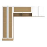 Armário De Cozinha Completo Ditália Denver 3 Pc Rv br D8 Cz Cor Branco