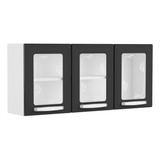 Armário De Cozinha Modulado Evidence 7009 3 Portas C Vidr