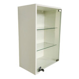 Armário De Parede Mdf Porta Vidro Com Fechadura Muito Lindo 