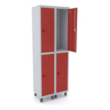 Armário Locker Guarda volume 4 Portas Aço Grp 502 4 Pandin