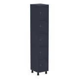 Armário Locker Roupeiro 5 Portas Aço Grp 501 5 Pandin Wt