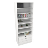 Armário Misto M67 Closet Gaveta Prateleira Loja Closet
