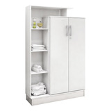 Armário Multiuso 2 Portas 6 Prateleiras Elite D02 Branco M