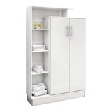 Armário Multiuso 2 Portas 6 Prateleiras Elite D02 Branco M