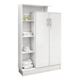 Armário Multiuso 2 Portas 6 Prateleiras Elite D02 Branco