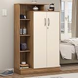 Armário Multiuso 2 Portas 6 Prateleiras Elite Demóbile Amendola Touch Off White