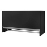 Armário Multiuso Aéreo Cabideiro Grécia Branco Lyam Decor Cor Preto