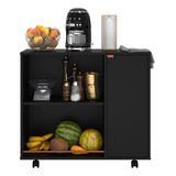 Armário Multiuso Em Madeira Mdp Cor Preto Com Cobre Fruteira Mesa De Cozinha Com Rodinhas Em Mdp E Metal Tubo De Cobre Design Estilo Vintage