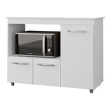 Armário Multiuso Liza 3 Portas Para Microondas E Forno