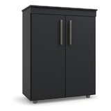 Armário Multiuso Organizador Office 2 Portas Advantage Preto Batrol