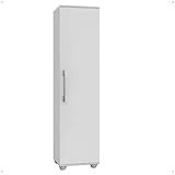 Armário Multiuso Sofia 1 Porta 5 Prateleiras Nicho Lavanderia Porta Objetos Branco