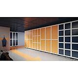 Armário Roupeiro 6 Portas Aço Fechadura Grf 503 6 Pandin Móveis Cinza Laranja Picasso