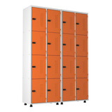 Armário Roupeiro Aço 16 Portas Academia Guarda Volume Trinco