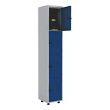 Armário Roupeiro Aço 4 Portas Academia Guarda Volume Ea701