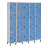 Armário Roupeiro Aço Locke 20 Portas