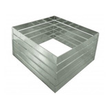 Aro Cortador De Bolo Quadrado Naked Cake 20cm Aço Inox