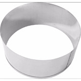 Aro Cortador Redondo Para Montar Bolo 30x10cm Em Inox