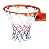 Aro De Basquete Cesta Tamanho Oficial Basquete Aço Carbono 45cm Com Rede Chuá E Presilhas