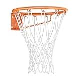 Aro De Basquete Cesta Tamanho Oficial Basquete Aço Carbono 45cm Com Rede Chuá E Presilhas