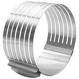 ARO DE METAL CORTADOR FATIADOR DE INOX AJUSTÁVEL PARA BOLO DE 20CM