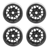 Aro De Roda Rc Preto Preto Para Redcat 4 Peças Beadlock De