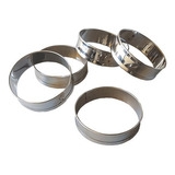 Aro Inox Modelador Hambúrguer 11x3 Cm Kit 5 Peças