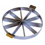 Aro Marcador Cortador Pudim Bolo Pizza 20cm Com 10 Fat Inox