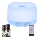 Aromatizador 500ml Ultrassônico Com Luzes Rgb 2 Essências